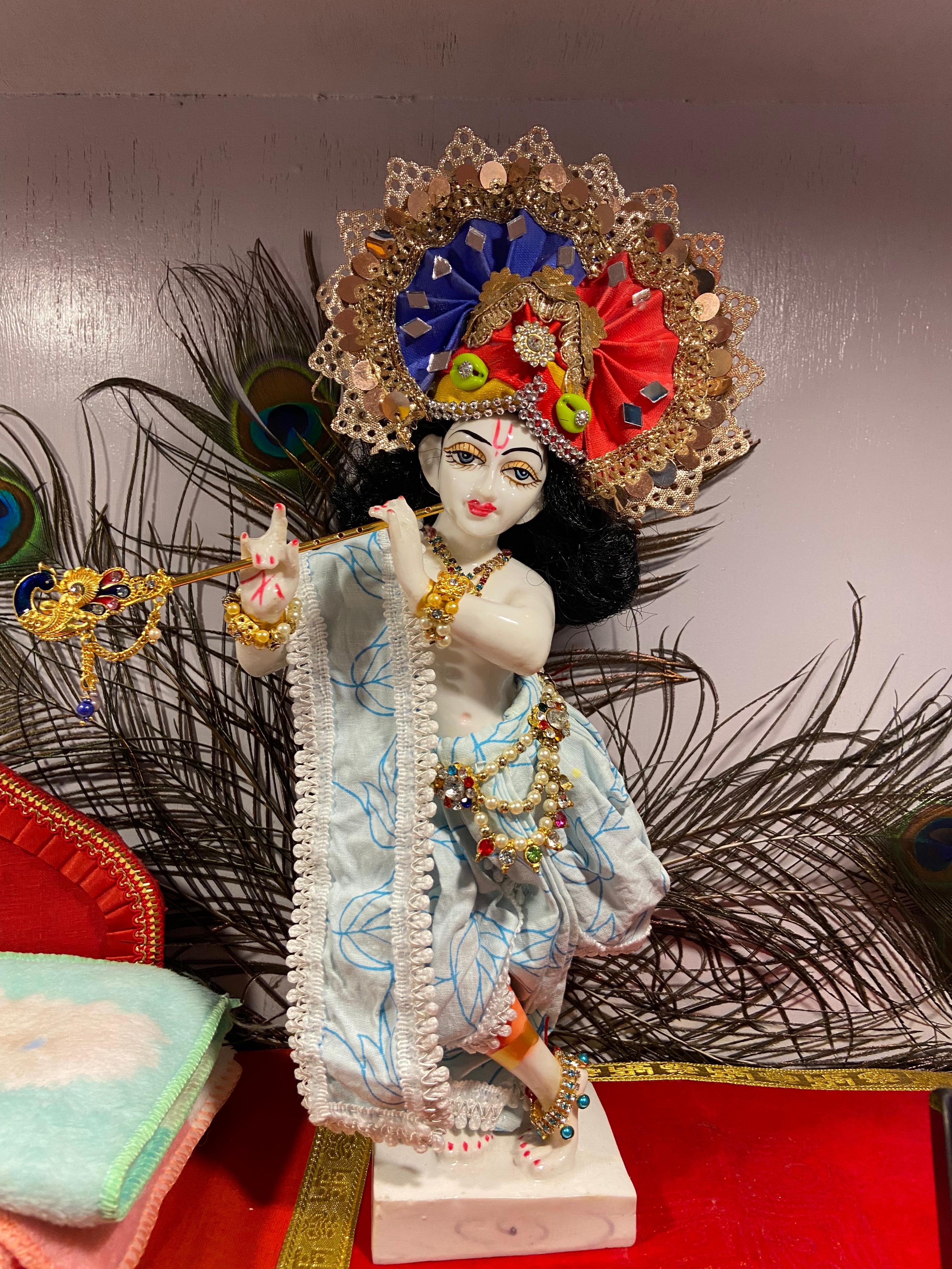 Shree Krishna Dress 9 inch ( Dhoti - 1 , Orna - 1)