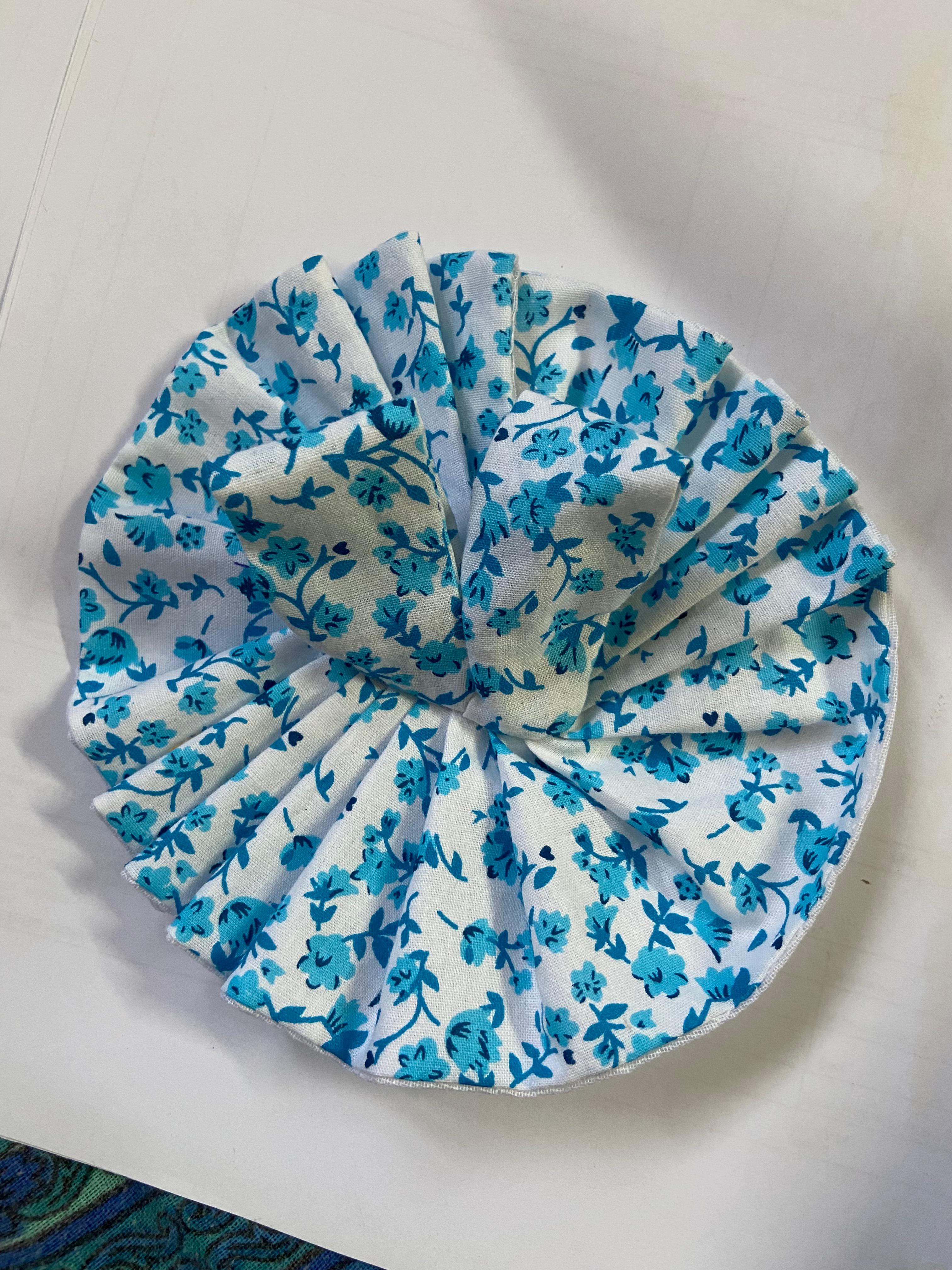 White base Blue floral | No 2 Gopal Dress